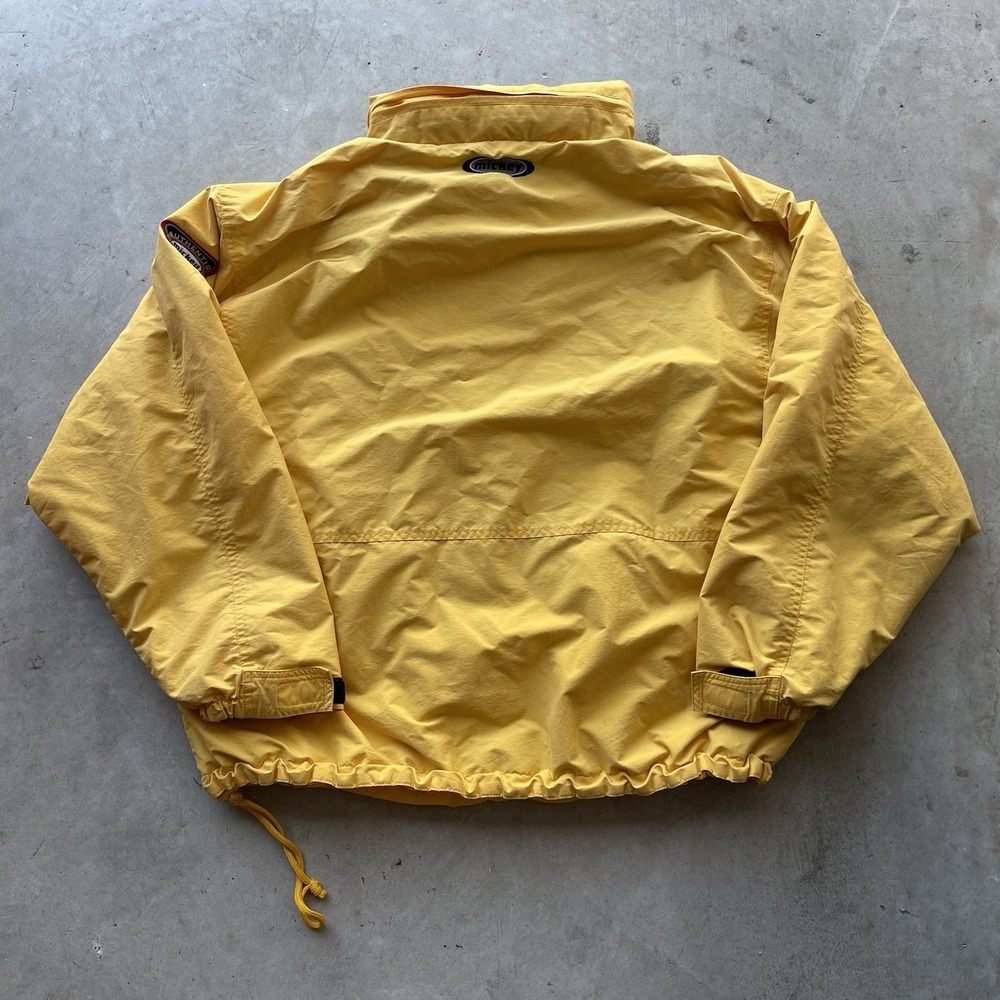 Vintage 90s Mickey Mouse Yellow Pullover Puffer Jacket XL Disney Store 1/4 zip - Picture 6 of 9